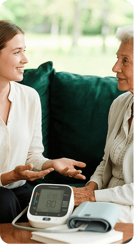 Caregiver with resident