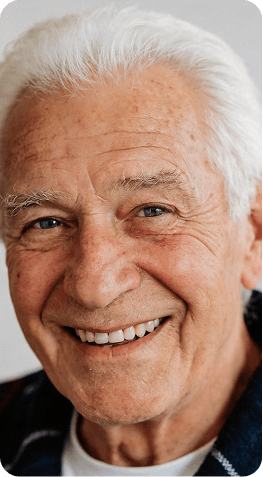 Senior resident smiling